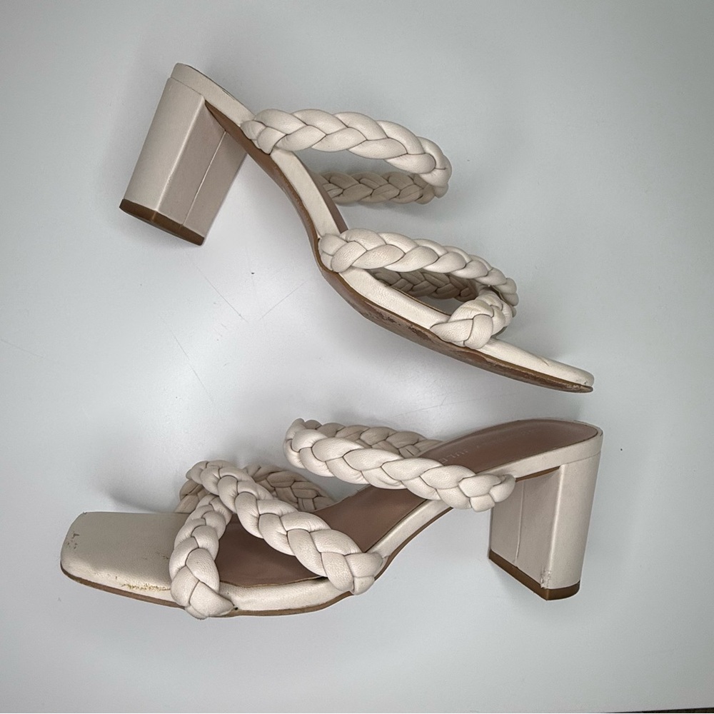 Sincerely Jules Braided Cream Heels